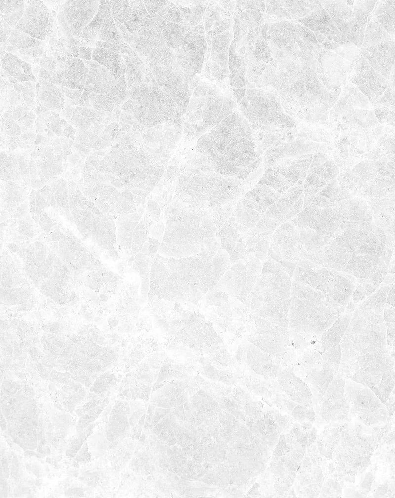 Close-up view of modern grey marble wallpaper featuring an abstract veined pattern in soft whites, light greys, and pale charcoal tones. The surface shows a polished marble texture with natural-looking veining and subtle colour variations throughout, creating a sophisticated, minimalist aesthetic suitable for contemporary interiors.