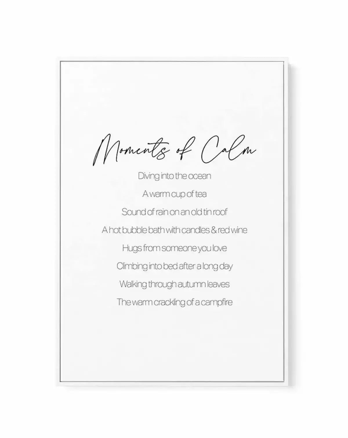 Moments of Calm | Framed Canvas-CANVAS-You can shop wall art online with Olive et Oriel for everything from abstract art to fun kids wall art. Our beautiful modern art prints and canvas art are available from large canvas prints to wall art paintings and our proudly Australian artwork collection offers only the highest quality framed large wall art and canvas art Australia - You can buy fashion photography prints or Hampton print posters and paintings on canvas from Olive et Oriel and have them 