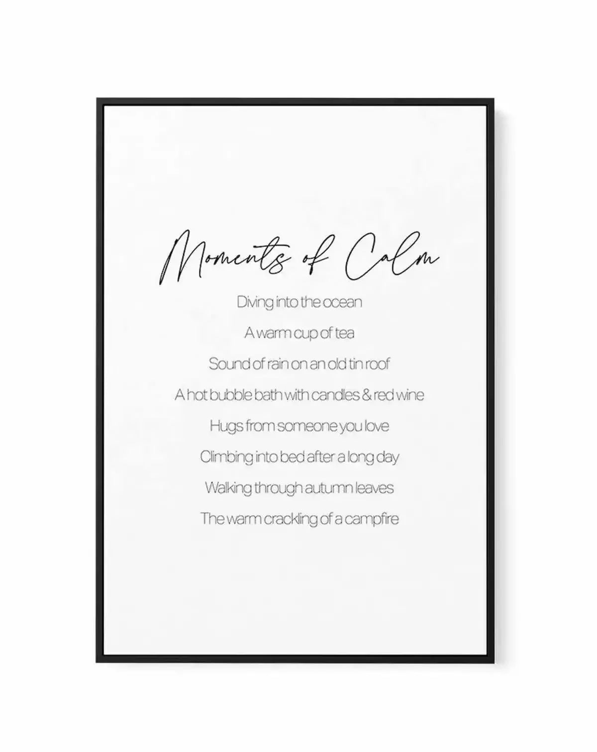 Moments of Calm | Framed Canvas-CANVAS-You can shop wall art online with Olive et Oriel for everything from abstract art to fun kids wall art. Our beautiful modern art prints and canvas art are available from large canvas prints to wall art paintings and our proudly Australian artwork collection offers only the highest quality framed large wall art and canvas art Australia - You can buy fashion photography prints or Hampton print posters and paintings on canvas from Olive et Oriel and have them 