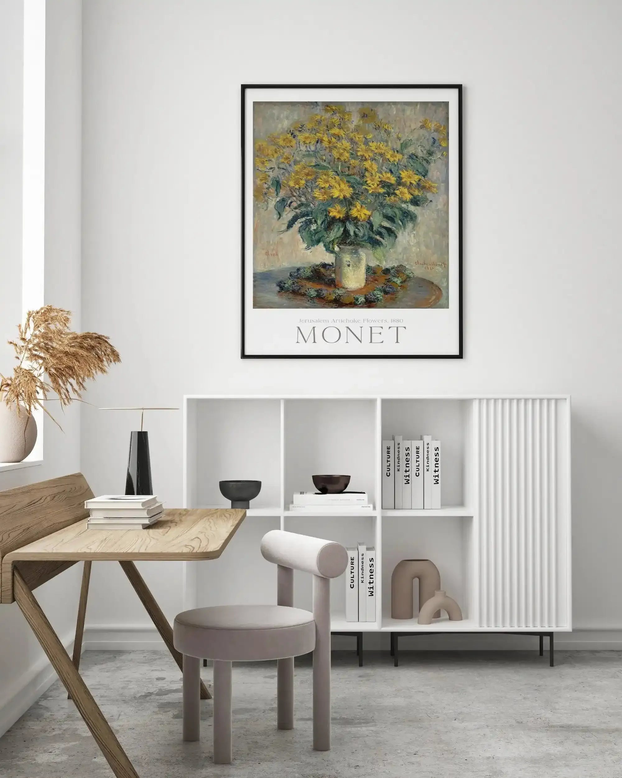 Jerusalem Artichoke Flowers 1880 by Claude Monet Art Print-PRINT-Olive et Oriel-Olive et Oriel-Buy-Australian-Art-Prints-Online-with-Olive-et-Oriel-Your-Artwork-Specialists-Austrailia-Decorate-With-Coastal-Photo-Wall-Art-Prints-From-Our-Beach-House-Artwork-Collection-Fine-Poster-and-Framed-Artwork