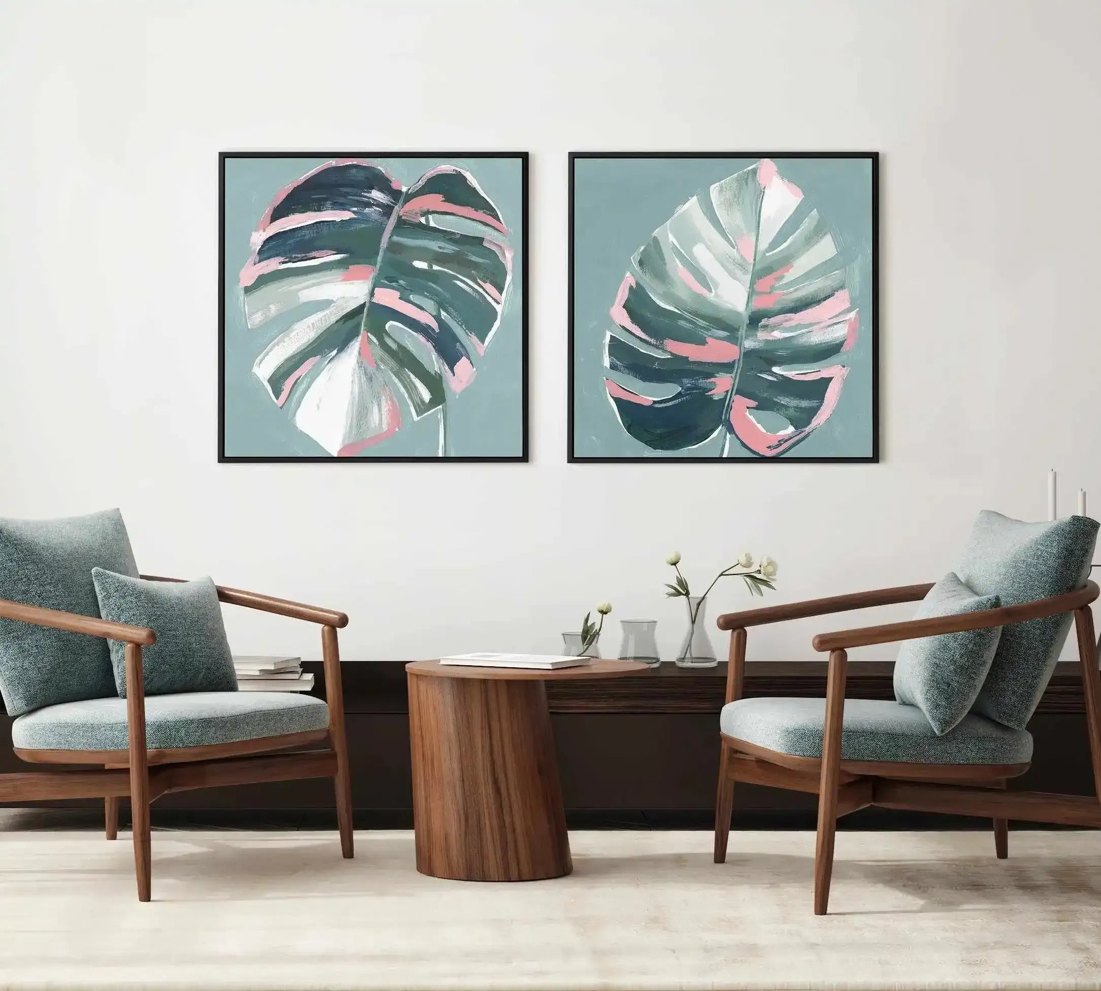 Monstera II SQ Framed Canvas-CANVAS-You can shop wall art online with Olive et Oriel for everything from abstract art to fun kids wall art. Our beautiful modern art prints and canvas art are available from large canvas prints to wall art paintings and our proudly Australian artwork collection offers only the highest quality framed large wall art and canvas art Australia - You can buy fashion photography prints or Hampton print posters and paintings on canvas from Olive et Oriel and have them del