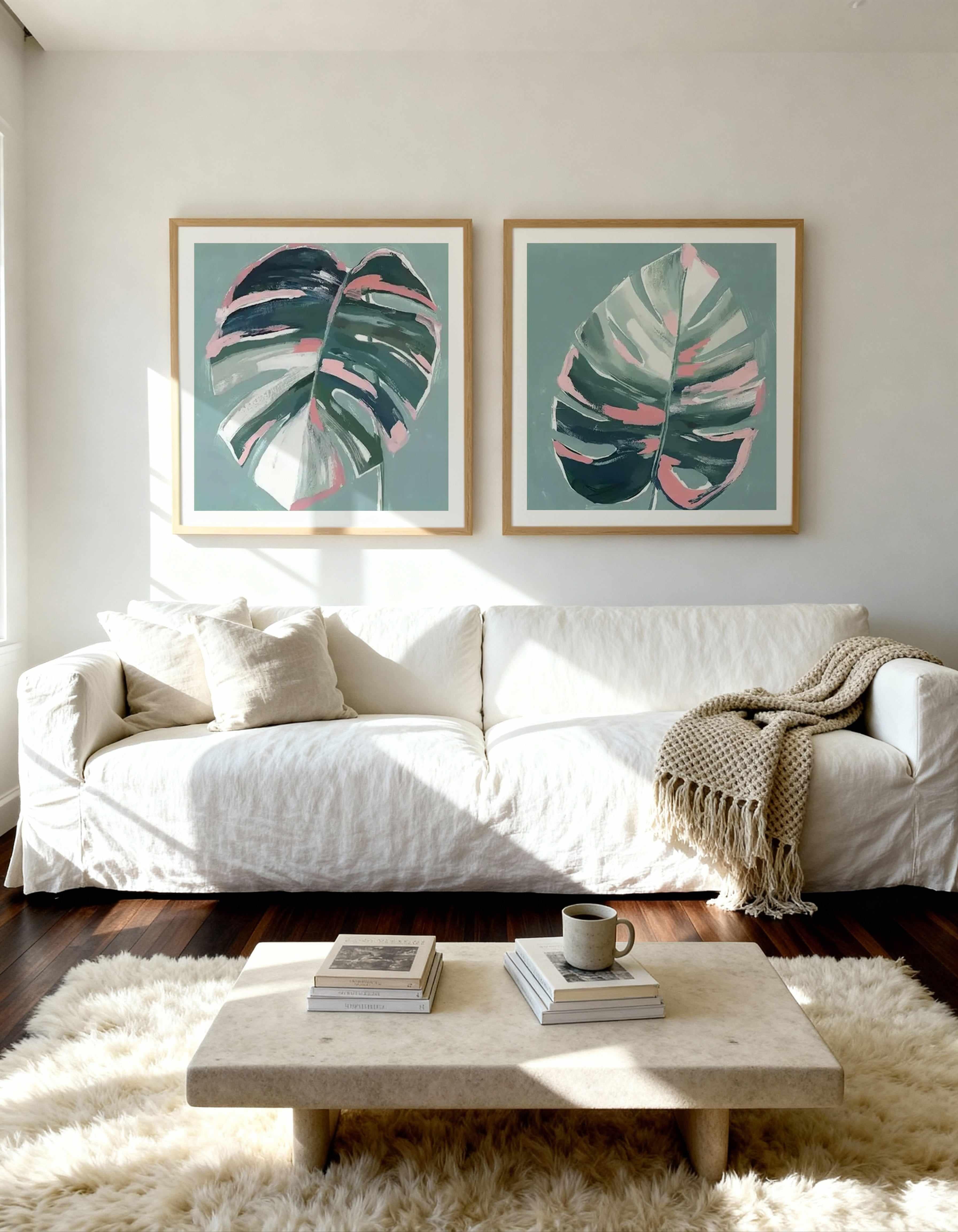 Monster Square I & II Art Print Set of 2 | Matching Wall Art from Olive et Oriel where you can shop wallpaper and artworks online