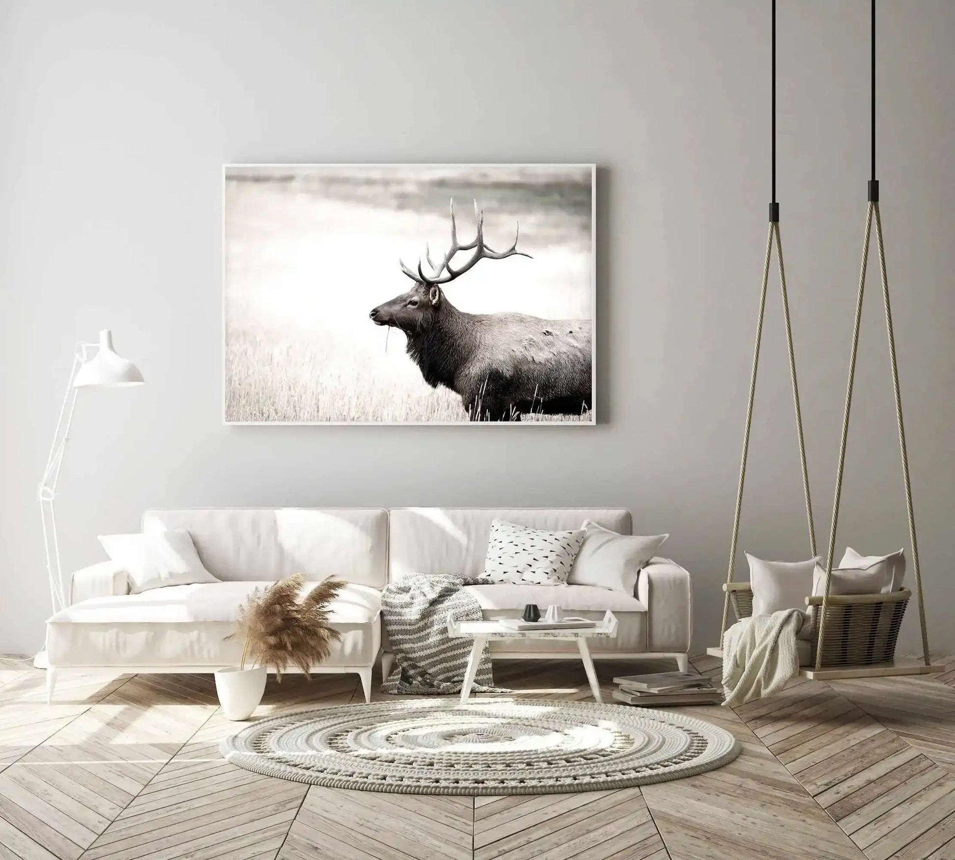 Mountain Stag | LS Art Print-PRINT-Olive et Oriel-Olive et Oriel-Buy-Australian-Art-Prints-Online-with-Olive-et-Oriel-Your-Artwork-Specialists-Austrailia-Decorate-With-Coastal-Photo-Wall-Art-Prints-From-Our-Beach-House-Artwork-Collection-Fine-Poster-and-Framed-Artwork