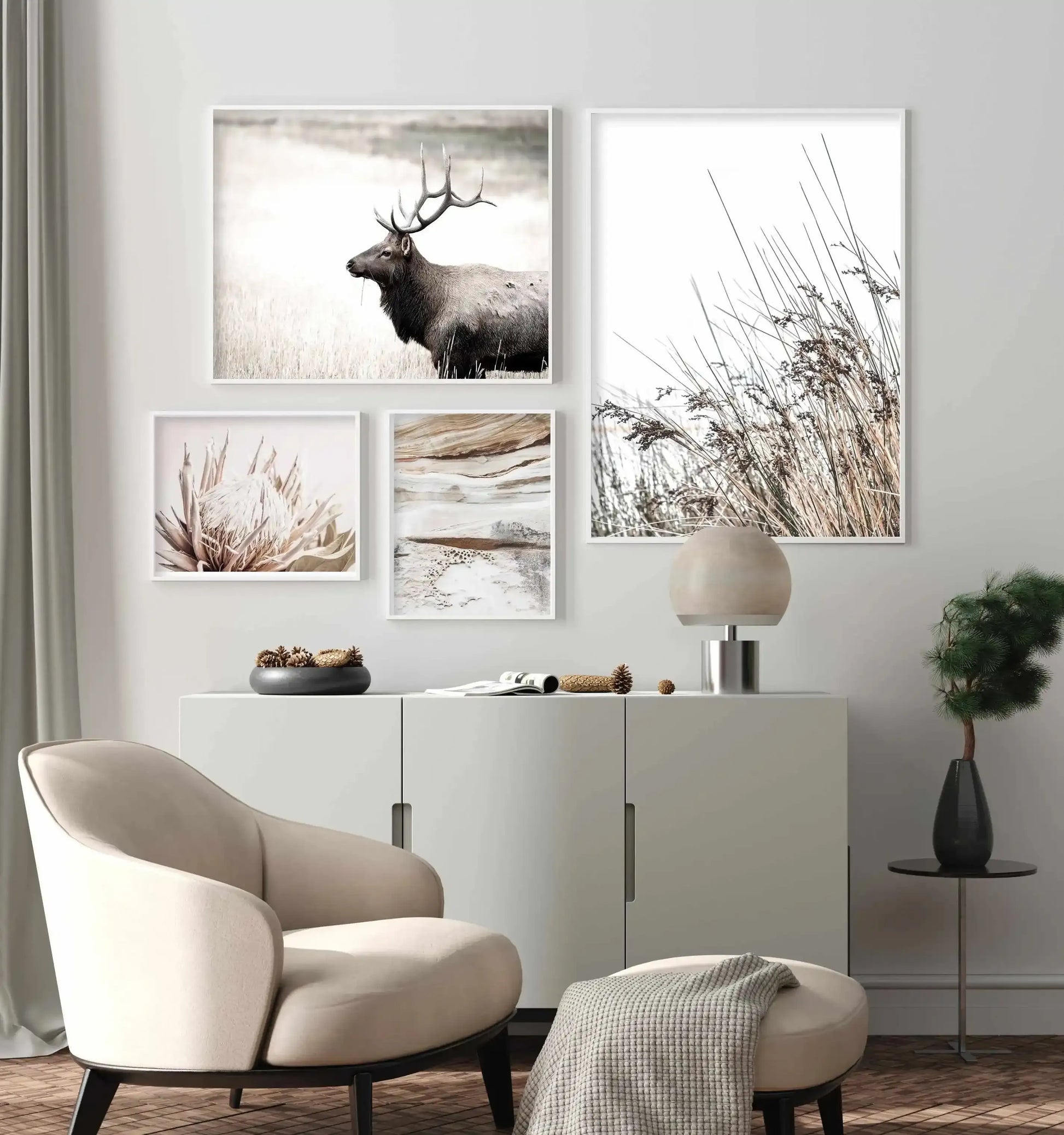 Mountain Stag | LS Art Print-PRINT-Olive et Oriel-Olive et Oriel-Buy-Australian-Art-Prints-Online-with-Olive-et-Oriel-Your-Artwork-Specialists-Austrailia-Decorate-With-Coastal-Photo-Wall-Art-Prints-From-Our-Beach-House-Artwork-Collection-Fine-Poster-and-Framed-Artwork