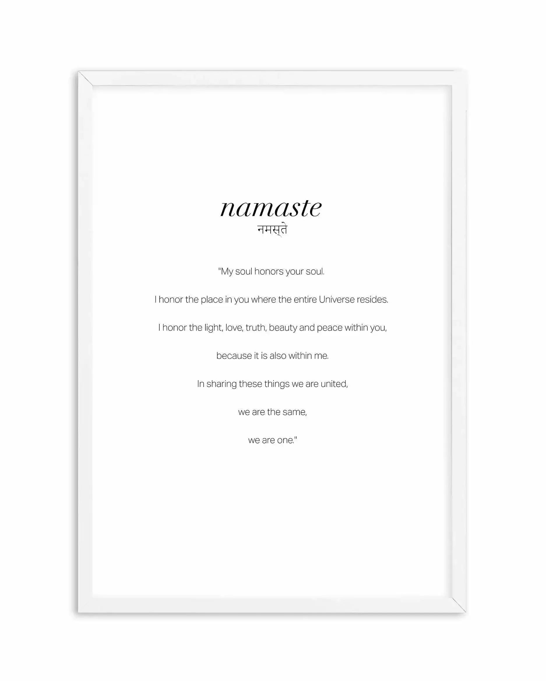 Namaste Art Print-PRINT-Olive et Oriel-Olive et Oriel-A4 | 8.3" x 11.7" | 21 x 29.7cm-White-With White Border-Buy-Australian-Art-Prints-Online-with-Olive-et-Oriel-Your-Artwork-Specialists-Austrailia-Decorate-With-Coastal-Photo-Wall-Art-Prints-From-Our-Beach-House-Artwork-Collection-Fine-Poster-and-Framed-Artwork