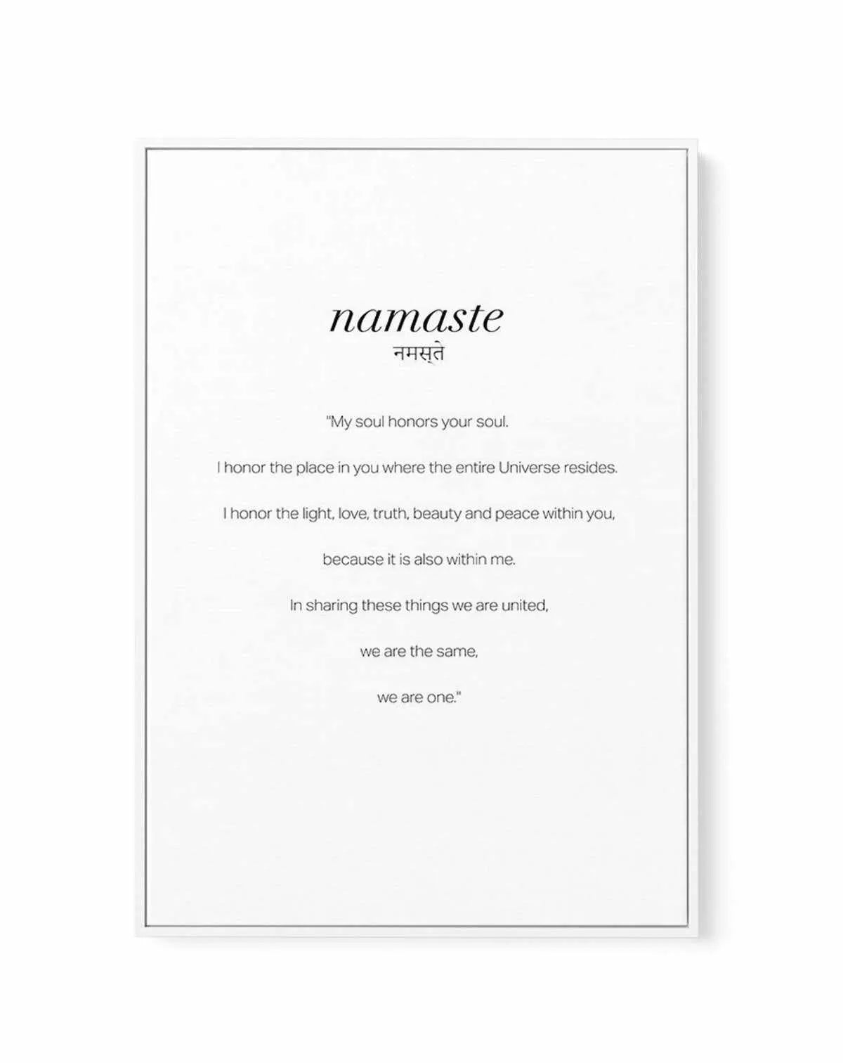 Namaste | Framed Canvas-CANVAS-You can shop wall art online with Olive et Oriel for everything from abstract art to fun kids wall art. Our beautiful modern art prints and canvas art are available from large canvas prints to wall art paintings and our proudly Australian artwork collection offers only the highest quality framed large wall art and canvas art Australia - You can buy fashion photography prints or Hampton print posters and paintings on canvas from Olive et Oriel and have them delivere