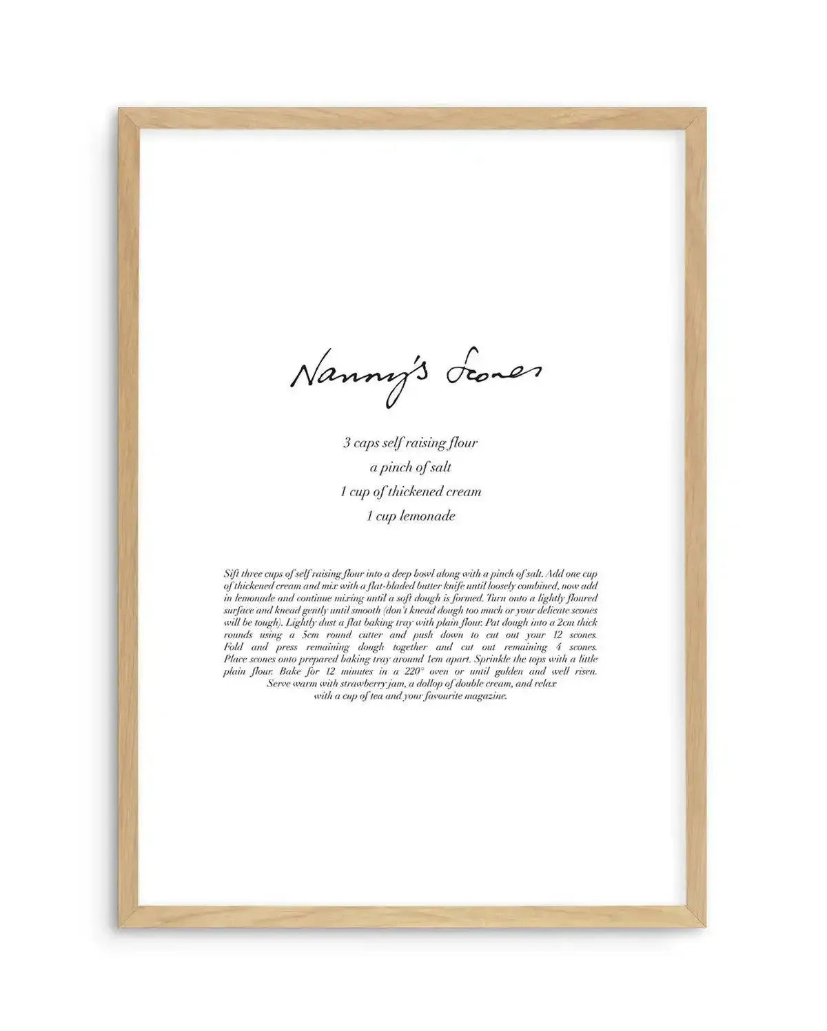 Nannys Scones Art Print-PRINT-Olive et Oriel-Olive et Oriel-A3 | 11.7" x 16.5" | 29.7 x 42 cm-Oak-With White Border-Buy-Australian-Art-Prints-Online-with-Olive-et-Oriel-Your-Artwork-Specialists-Austrailia-Decorate-With-Coastal-Photo-Wall-Art-Prints-From-Our-Beach-House-Artwork-Collection-Fine-Poster-and-Framed-Artwork