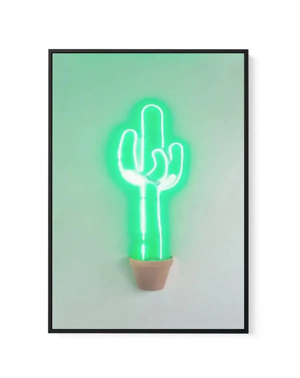 Neon Cactus | Green | Framed Canvas-CANVAS-You can shop wall art online with Olive et Oriel for everything from abstract art to fun kids wall art. Our beautiful modern art prints and canvas art are available from large canvas prints to wall art paintings and our proudly Australian artwork collection offers only the highest quality framed large wall art and canvas art Australia - You can buy fashion photography prints or Hampton print posters and paintings on canvas from Olive et Oriel and have t