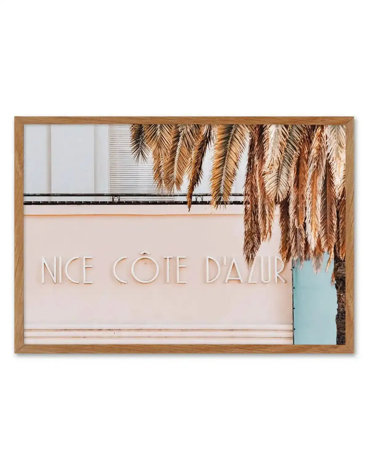 Nice Cote D'azur Art Print-PRINT-Olive et Oriel-Olive et Oriel-50x70 cm | 19.6" x 27.5"-Walnut-With White Border-Buy-Australian-Art-Prints-Online-with-Olive-et-Oriel-Your-Artwork-Specialists-Austrailia-Decorate-With-Coastal-Photo-Wall-Art-Prints-From-Our-Beach-House-Artwork-Collection-Fine-Poster-and-Framed-Artwork