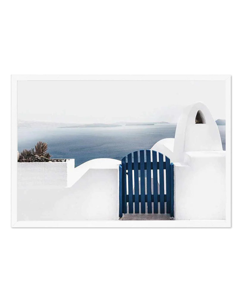 SALE 70x100 Vista di Santorini | White | Framed Acrylic Art