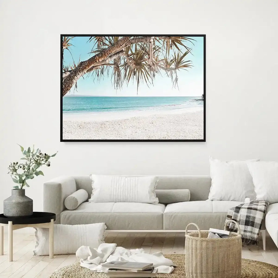 Noosa Days LS | Framed Canvas Art Print aqua coastal art print