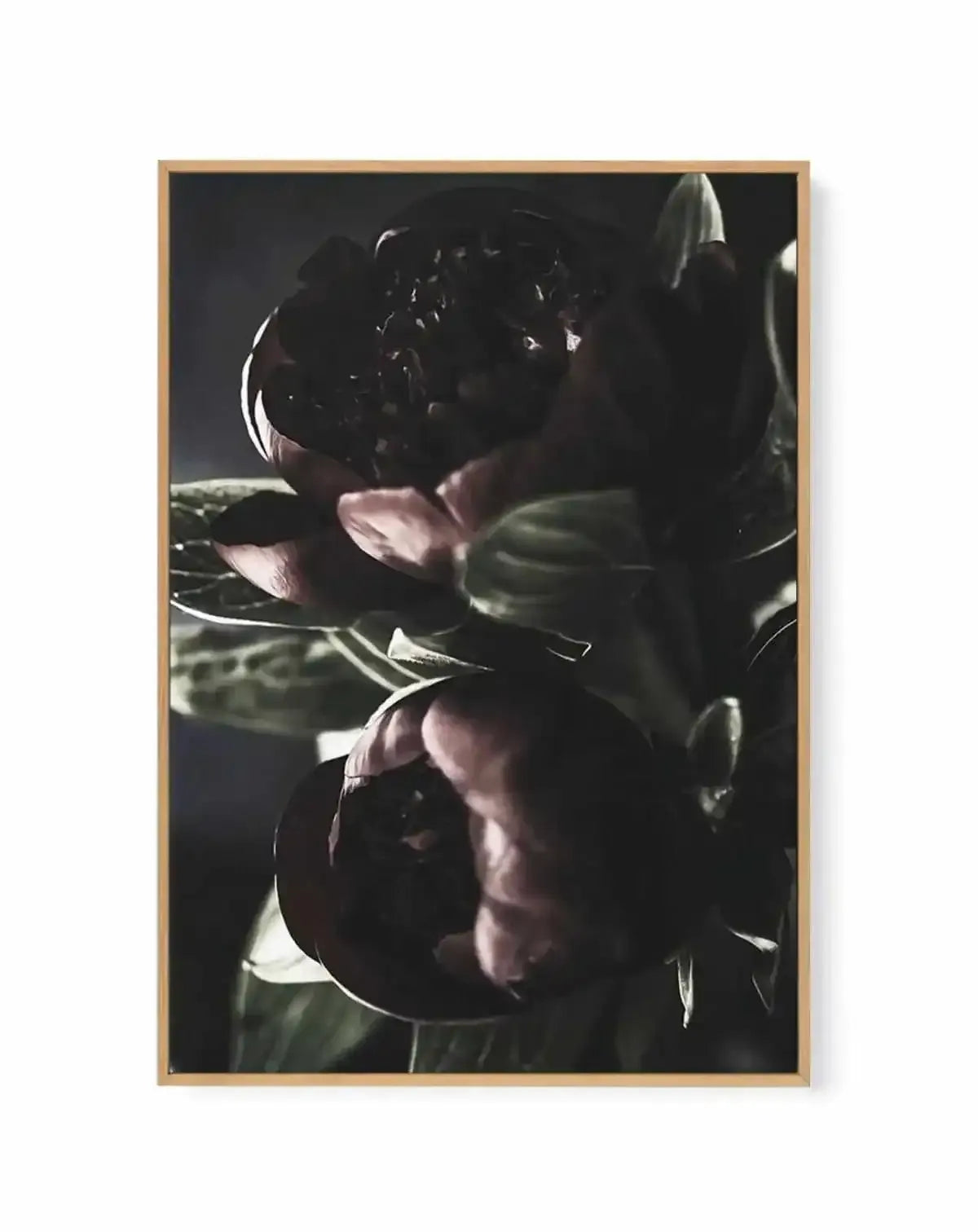 Nuit des Fleurs | Dark Peonies | Framed Canvas Art Print from Olive et Oriel where you can shop wallpaper and artworks online