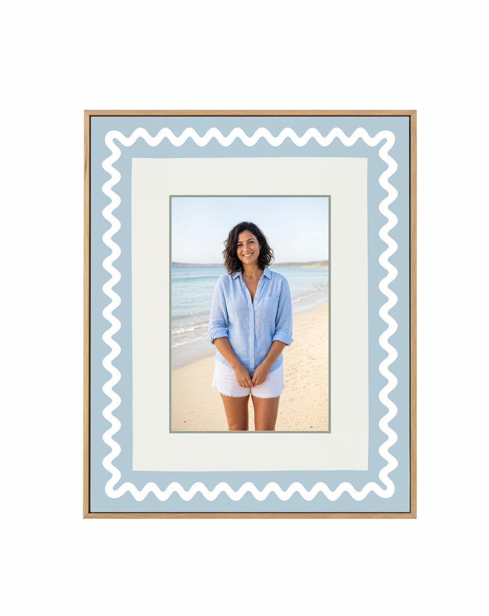 Blue Ric Rac | Custom Photo Framed Canvas