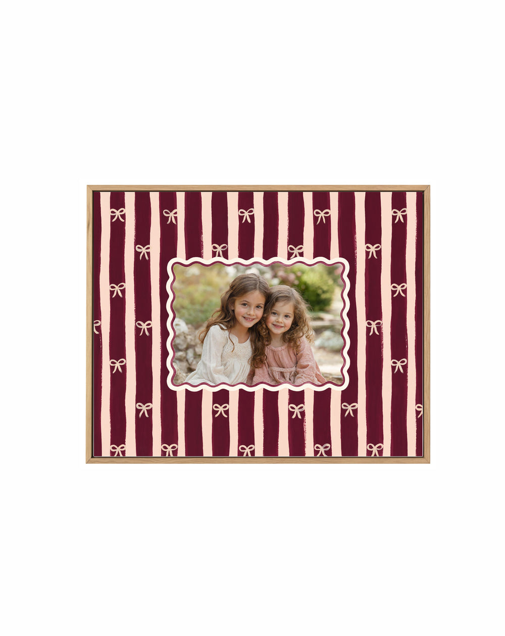 Burgundy Bows | Custom Photo Framed Canvas