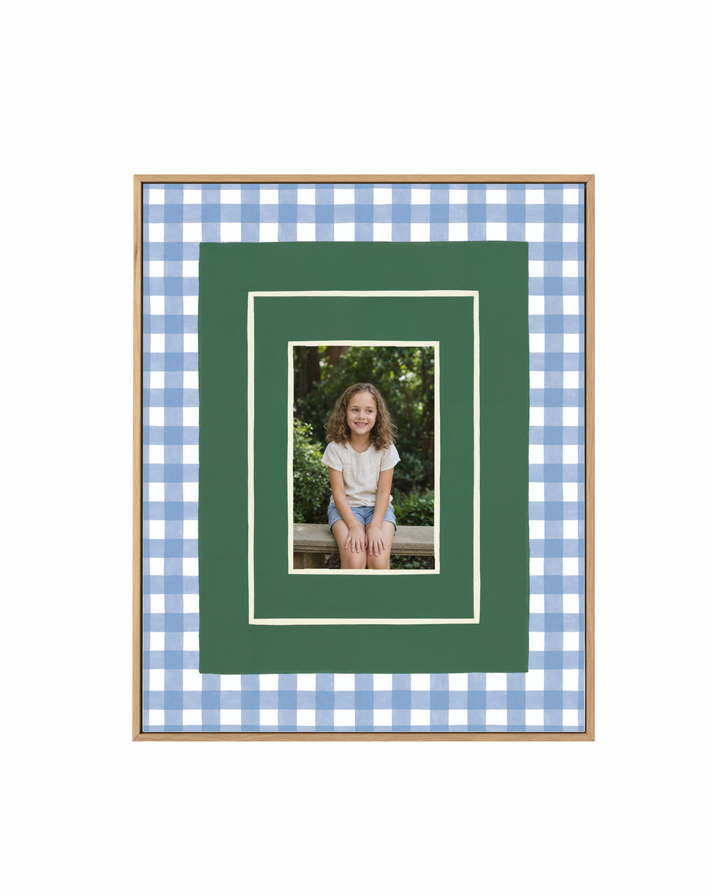 Blue Picnic | Custom Photo Framed Canvas