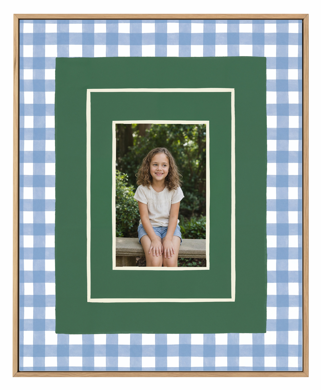 Olive et Oriel custom photo design blue-picnic-canvas-composition
