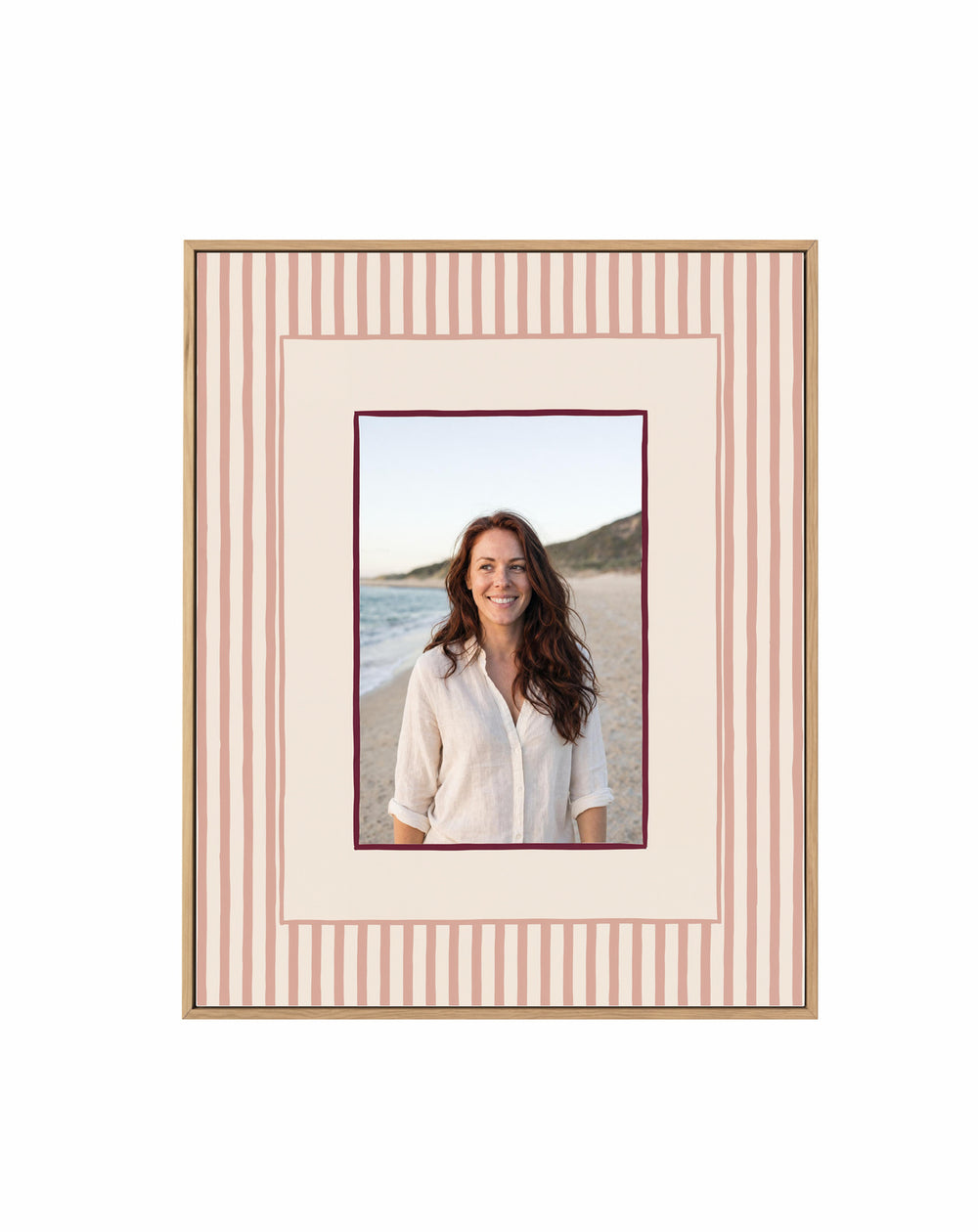 Rose Stripe | Custom Photo Framed Canvas
