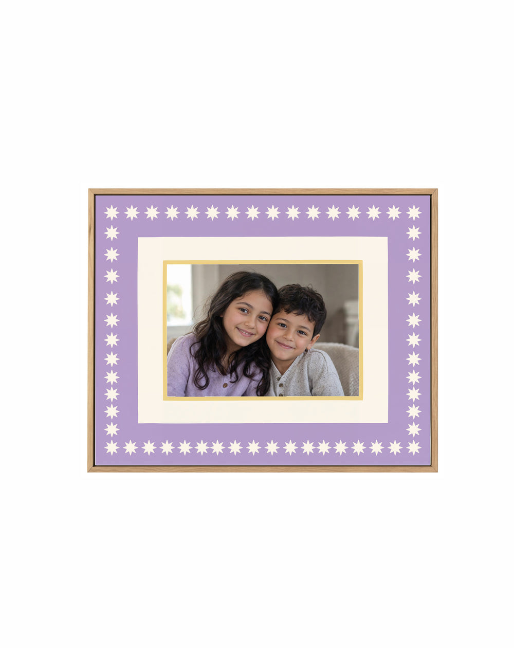 Lilac Stars | Custom Photo Framed Canvas