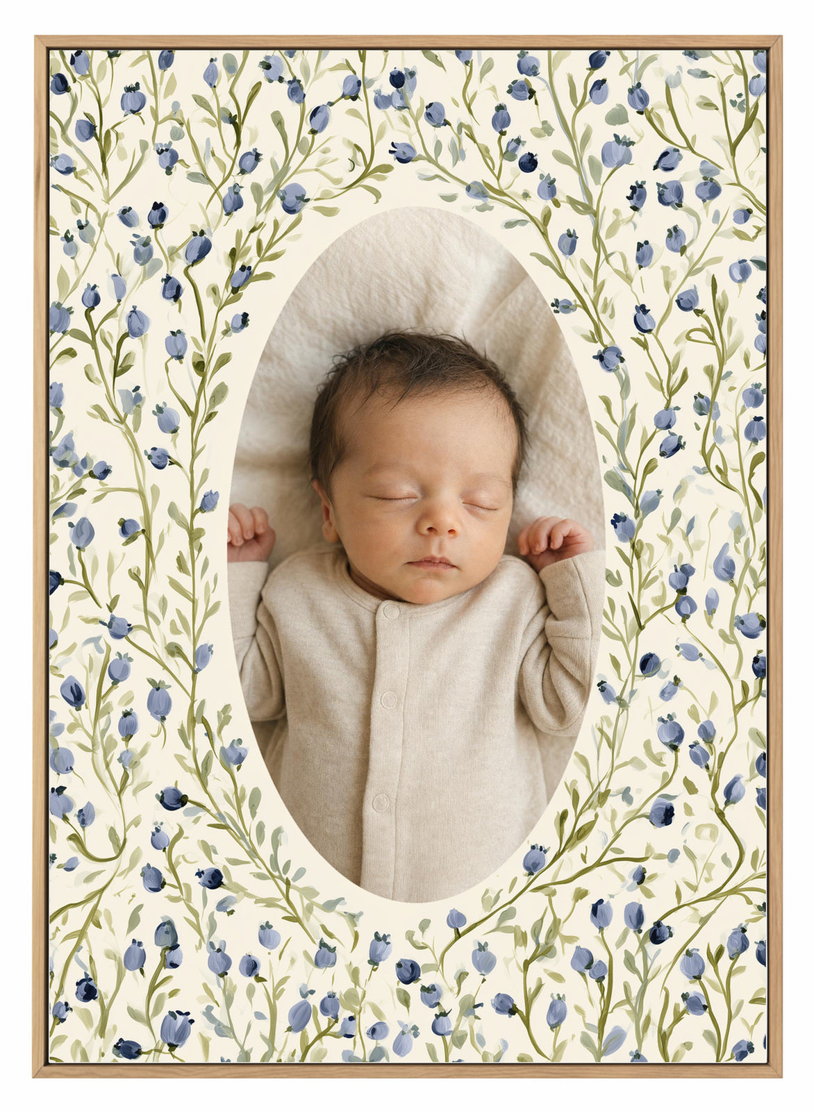 Olive et Oriel original photo-design asset b2-blue-botanical-canvas-portrait-composition