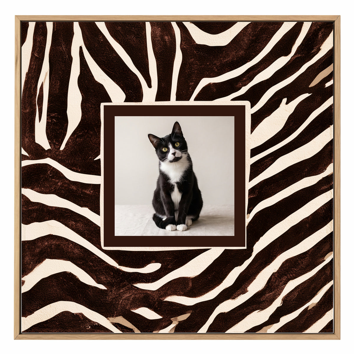 Olive et Oriel original photo-design asset b2-chocolate-zebra-square-canvas-square-composition