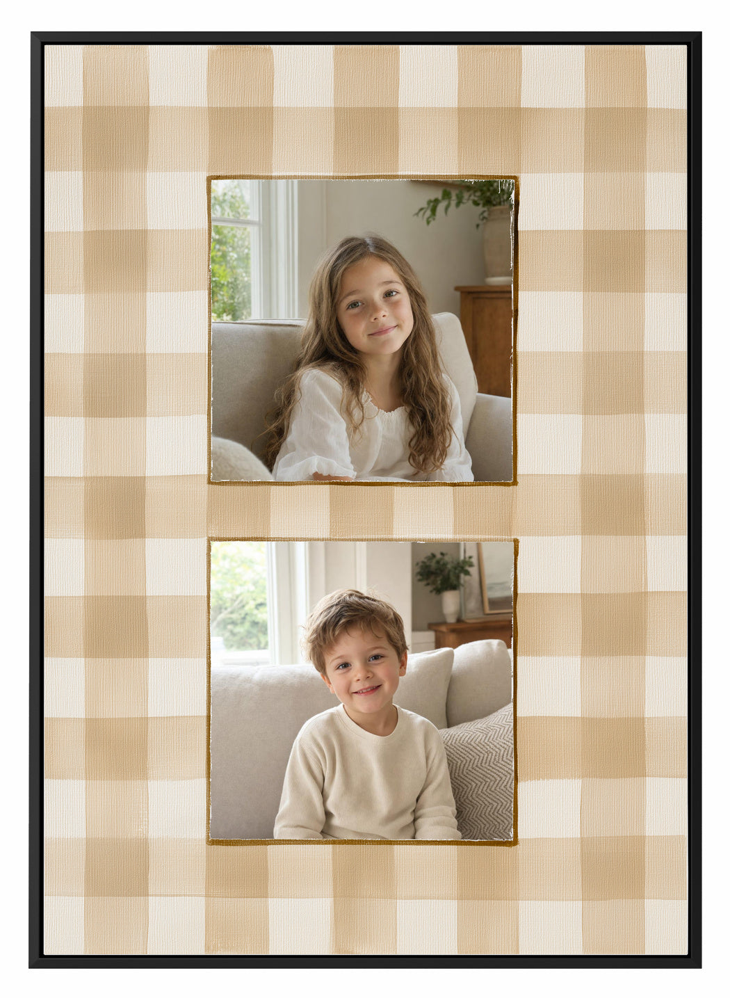 Olive et Oriel original photo-design asset oeo-beige-gingham-duo-canvas-black-composition-v1