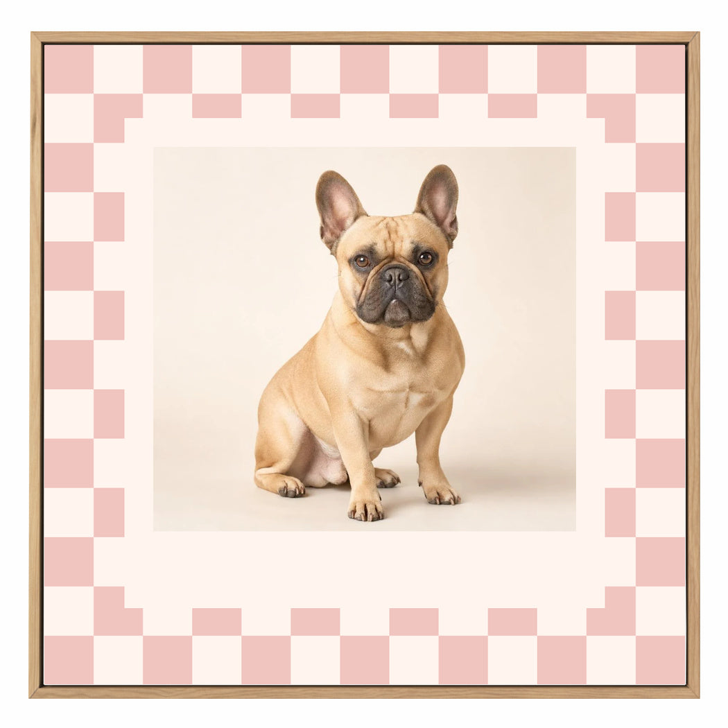 Olive et Oriel original photo-design asset playful-check-canvas-composition
