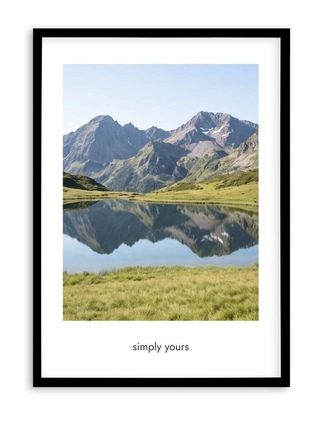 Simply Yours | Personalised Photo Print example in the standard black finish acrylic frame