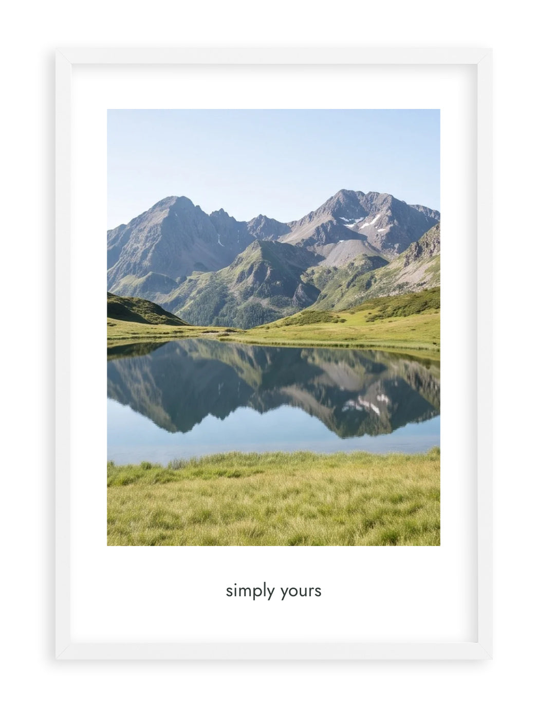 Simply Yours | Personalised Photo Print example in the standard white finish acrylic frame
