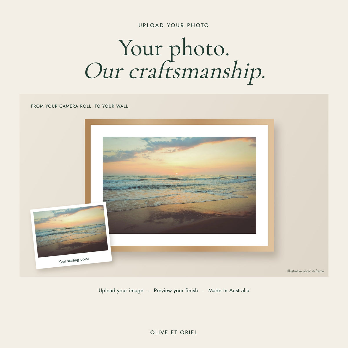 Upload Your Photo by Olive et Oriel: an illustrative photo transformed into a framed art print