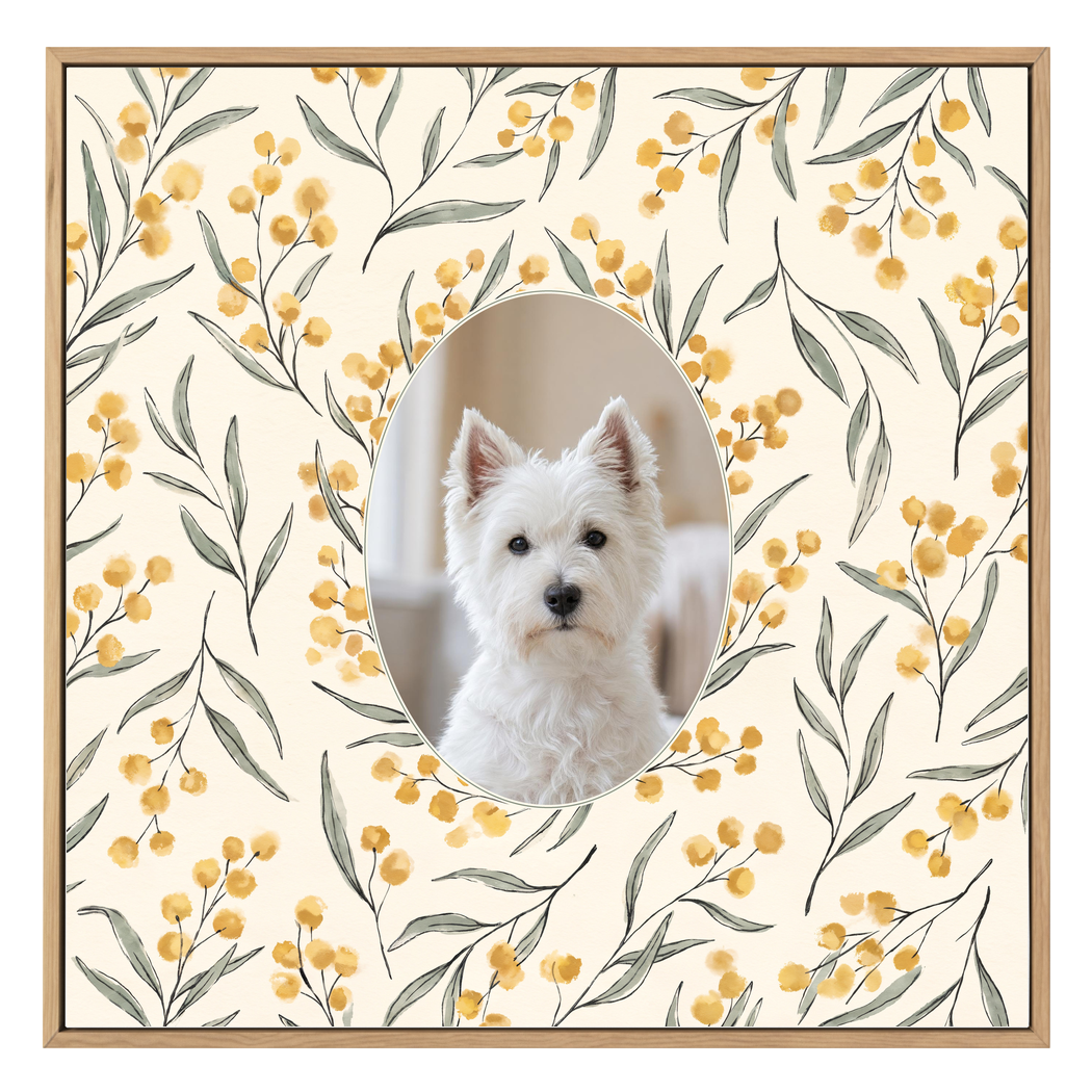 Olive et Oriel owner-supplied standard frame wattle-canvas-composition