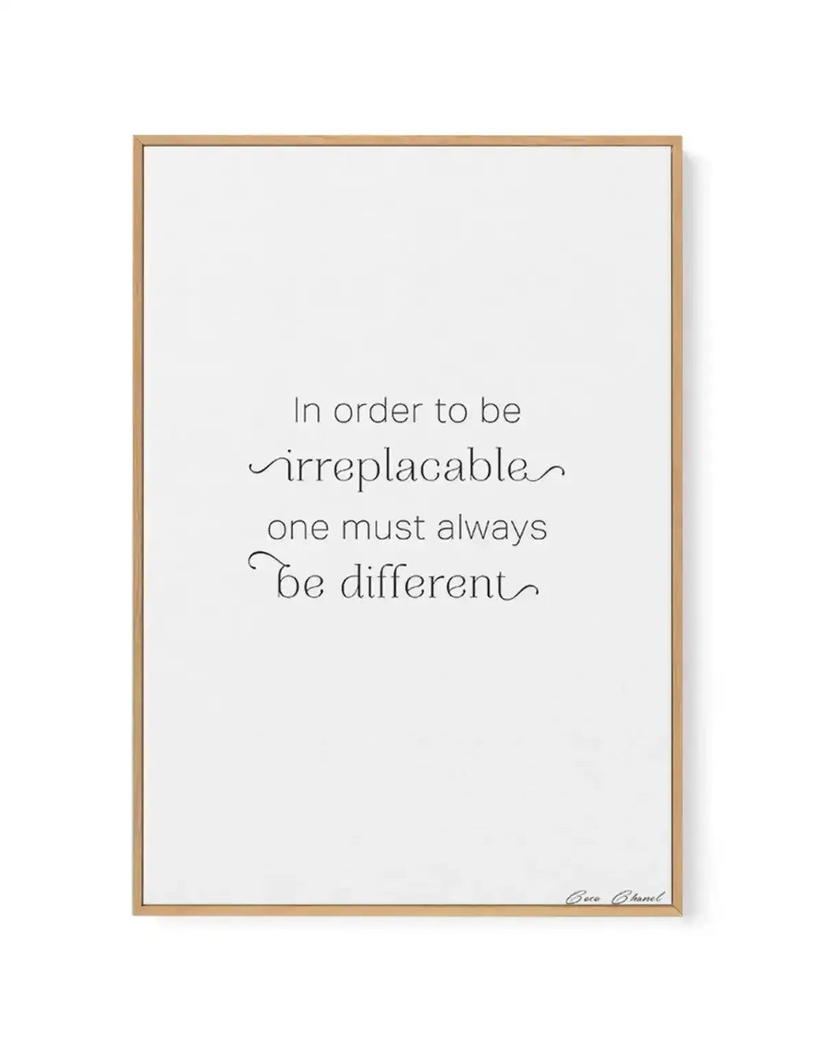 One Must Always Be Different | Framed Canvas-CANVAS-You can shop wall art online with Olive et Oriel for everything from abstract art to fun kids wall art. Our beautiful modern art prints and canvas art are available from large canvas prints to wall art paintings and our proudly Australian artwork collection offers only the highest quality framed large wall art and canvas art Australia - You can buy fashion photography prints or Hampton print posters and paintings on canvas from Olive et Oriel a