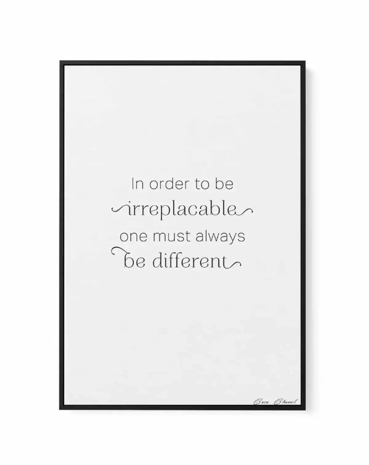 One Must Always Be Different | Framed Canvas-CANVAS-You can shop wall art online with Olive et Oriel for everything from abstract art to fun kids wall art. Our beautiful modern art prints and canvas art are available from large canvas prints to wall art paintings and our proudly Australian artwork collection offers only the highest quality framed large wall art and canvas art Australia - You can buy fashion photography prints or Hampton print posters and paintings on canvas from Olive et Oriel a