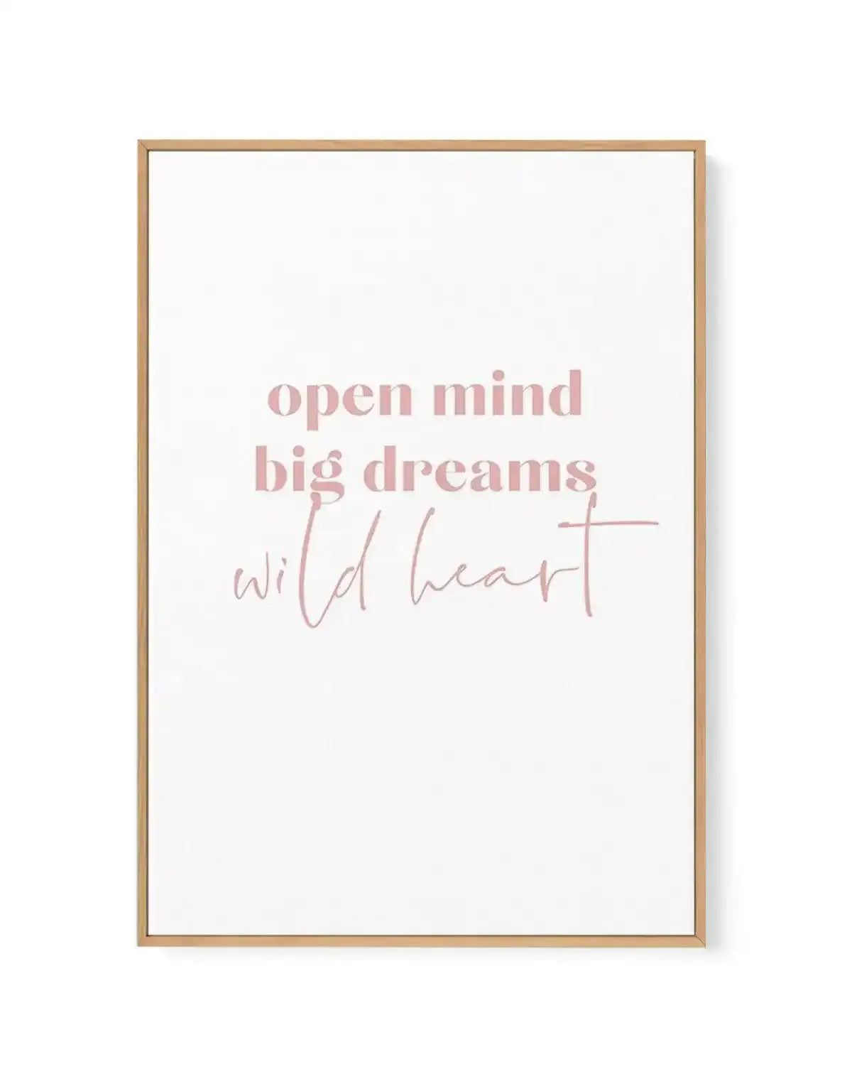 Open Mind, Big Dreams | Framed Canvas-CANVAS-You can shop wall art online with Olive et Oriel for everything from abstract art to fun kids wall art. Our beautiful modern art prints and canvas art are available from large canvas prints to wall art paintings and our proudly Australian artwork collection offers only the highest quality framed large wall art and canvas art Australia - You can buy fashion photography prints or Hampton print posters and paintings on canvas from Olive et Oriel and have