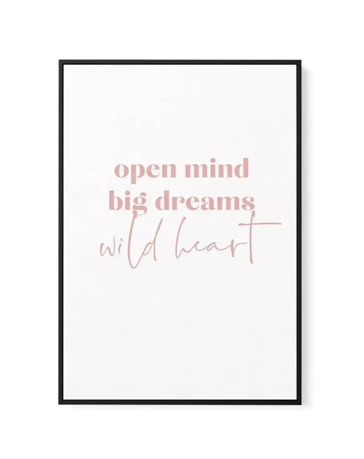 Open Mind, Big Dreams | Framed Canvas-CANVAS-You can shop wall art online with Olive et Oriel for everything from abstract art to fun kids wall art. Our beautiful modern art prints and canvas art are available from large canvas prints to wall art paintings and our proudly Australian artwork collection offers only the highest quality framed large wall art and canvas art Australia - You can buy fashion photography prints or Hampton print posters and paintings on canvas from Olive et Oriel and have