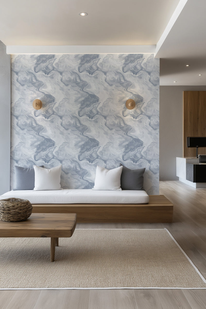 Oslo in Slate Commercial Vinyl Wallcovering-Commercial Wallcoverings-Olive et Oriel-Luxury commercial-grade embossed and textured vinyl wallcovering durable fire-rated washable stain-resistant and customizable perfect for hotels offices retail childcare healthcare and hospital spaces vinyl wallpaper