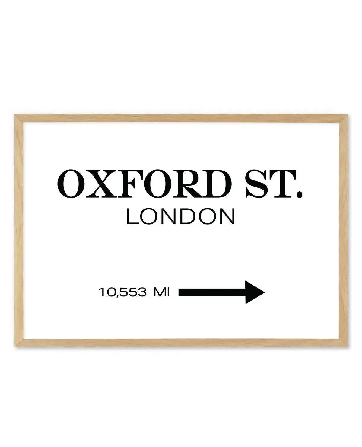 Oxford Street, London Art Print-PRINT-Olive et Oriel-Olive et Oriel-A5 | 5.8" x 8.3" | 14.8 x 21cm-Oak-With White Border-Buy-Australian-Art-Prints-Online-with-Olive-et-Oriel-Your-Artwork-Specialists-Austrailia-Decorate-With-Coastal-Photo-Wall-Art-Prints-From-Our-Beach-House-Artwork-Collection-Fine-Poster-and-Framed-Artwork
