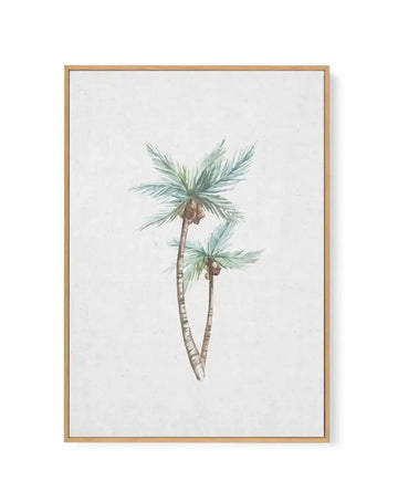 Palms on Linen I | Framed Canvas Art Print from Olive et Oriel where you can shop wallpaper and artworks online