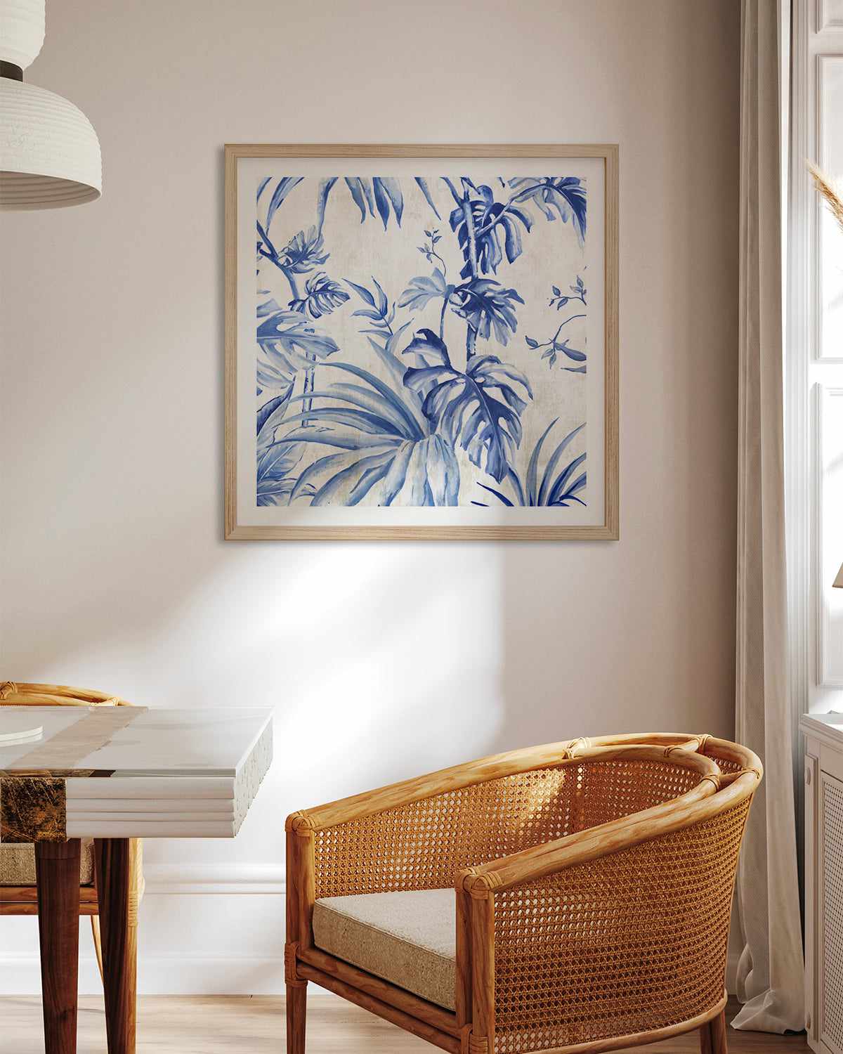 Palms Toile II Art Print