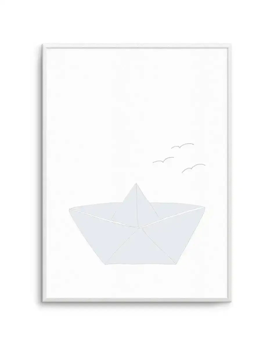 Paper Boat Art Print-PRINT-Olive et Oriel-Olive et Oriel-A5 | 5.8" x 8.3" | 14.8 x 21cm-Unframed Art Print-With White Border-Buy-Australian-Art-Prints-Online-with-Olive-et-Oriel-Your-Artwork-Specialists-Austrailia-Decorate-With-Coastal-Photo-Wall-Art-Prints-From-Our-Beach-House-Artwork-Collection-Fine-Poster-and-Framed-Artwork
