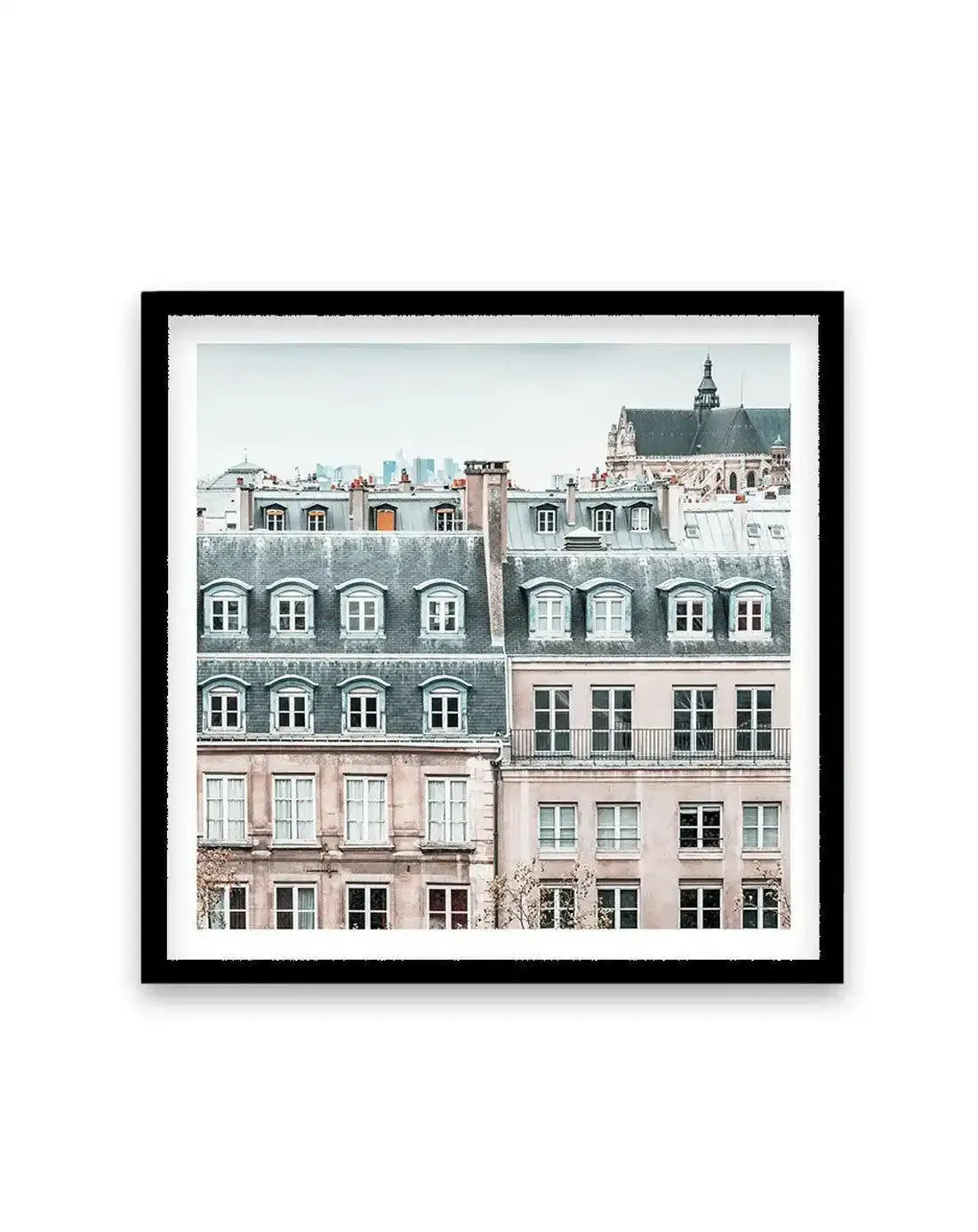 Paris Homes | SQ Art Print-PRINT-Olive et Oriel-Olive et Oriel-70x70 cm | 27.5" x 27.5"-Black-With White Border-Buy-Australian-Art-Prints-Online-with-Olive-et-Oriel-Your-Artwork-Specialists-Austrailia-Decorate-With-Coastal-Photo-Wall-Art-Prints-From-Our-Beach-House-Artwork-Collection-Fine-Poster-and-Framed-Artwork