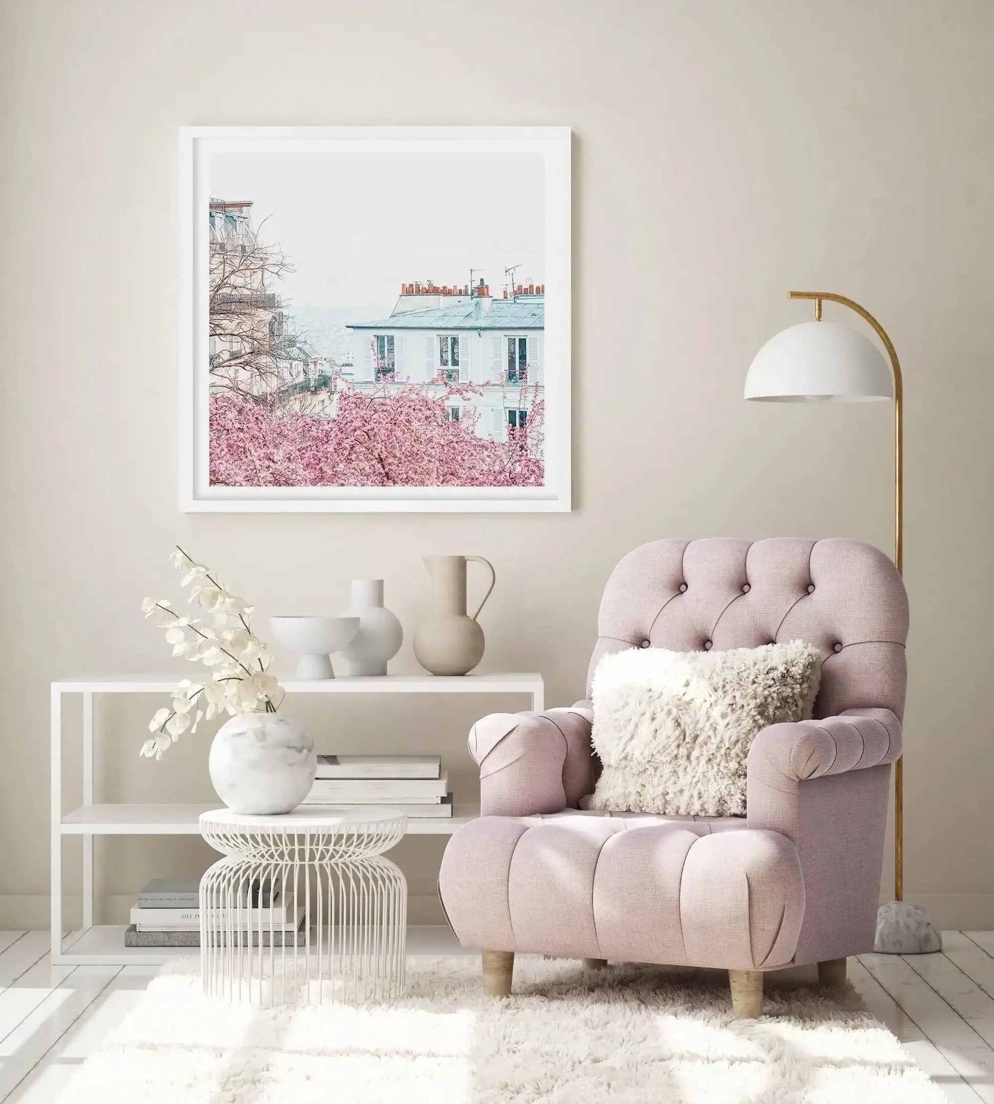 Parisian Blooms I | SQ Art Print-PRINT-Olive et Oriel-Olive et Oriel-Buy-Australian-Art-Prints-Online-with-Olive-et-Oriel-Your-Artwork-Specialists-Austrailia-Decorate-With-Coastal-Photo-Wall-Art-Prints-From-Our-Beach-House-Artwork-Collection-Fine-Poster-and-Framed-Artwork