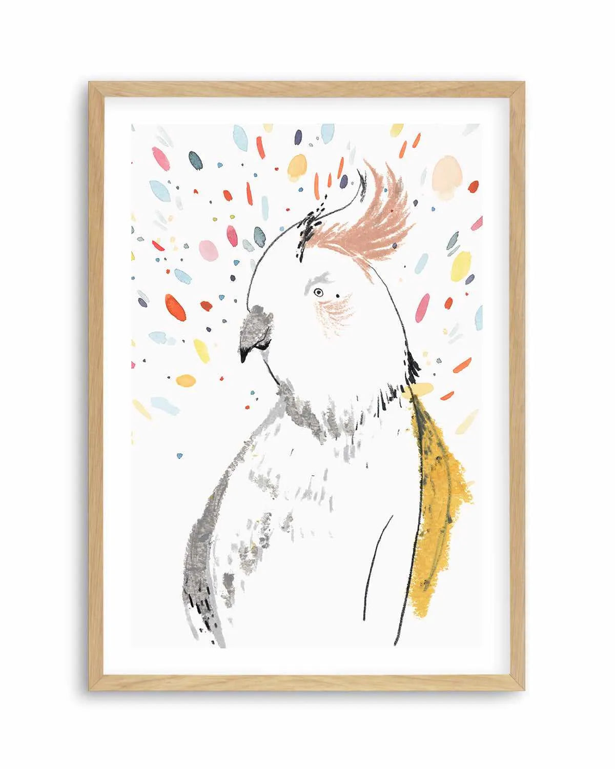 Parrot Party Art Print from Olive et Oriel where you can shop wallpaper and artworks online