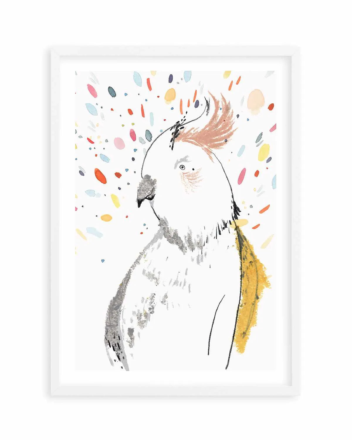 Parrot Party Art Print from Olive et Oriel where you can shop wallpaper and artworks online