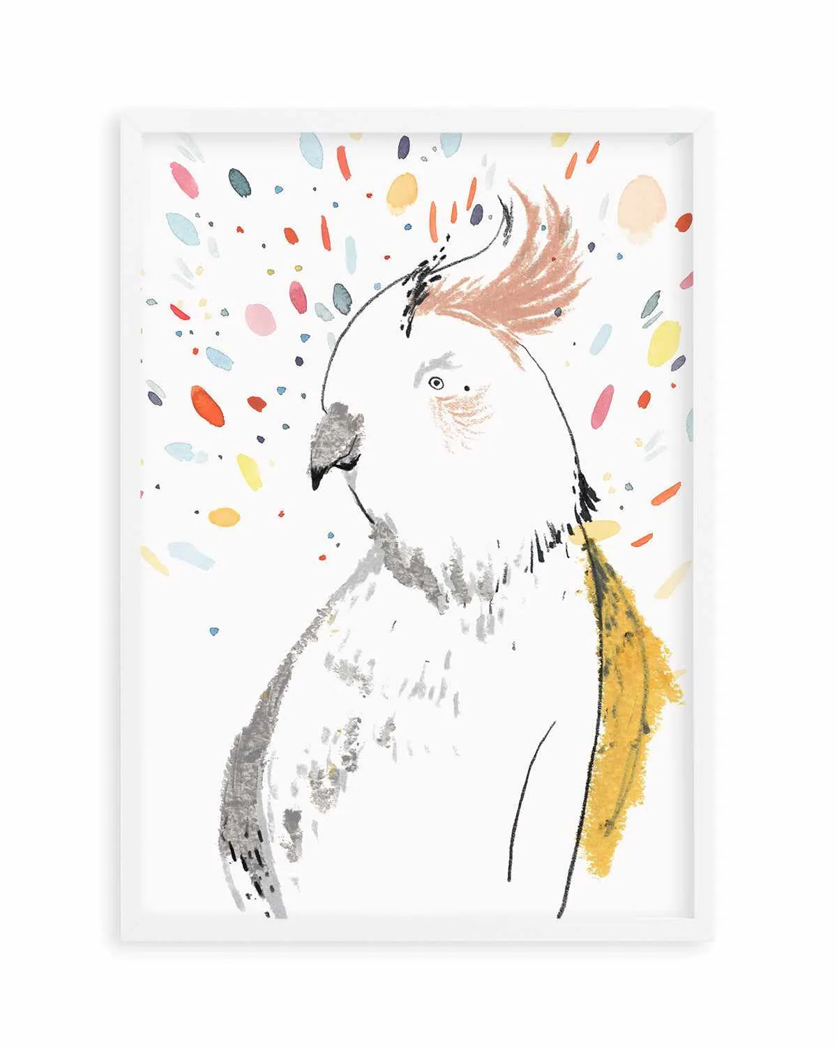 Parrot Party Art Print from Olive et Oriel where you can shop wallpaper and artworks online
