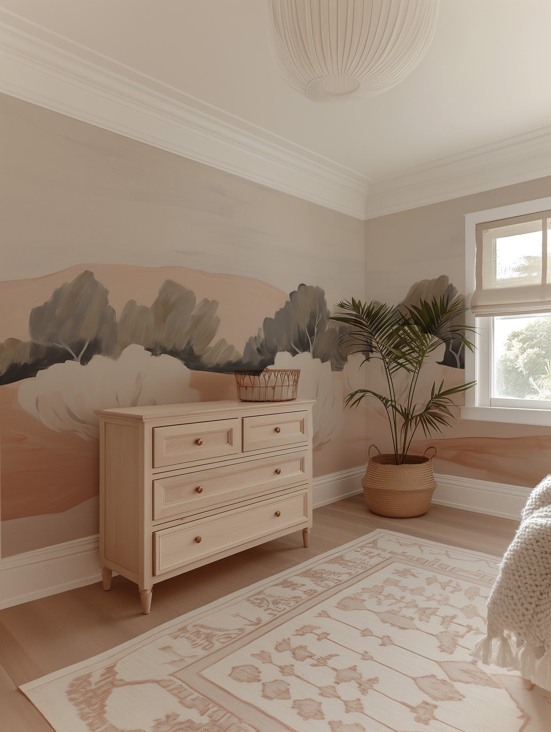 Pastel Prairie Wallpaper Mural from Olive et Oriel where you can shop wallpaper and artworks online