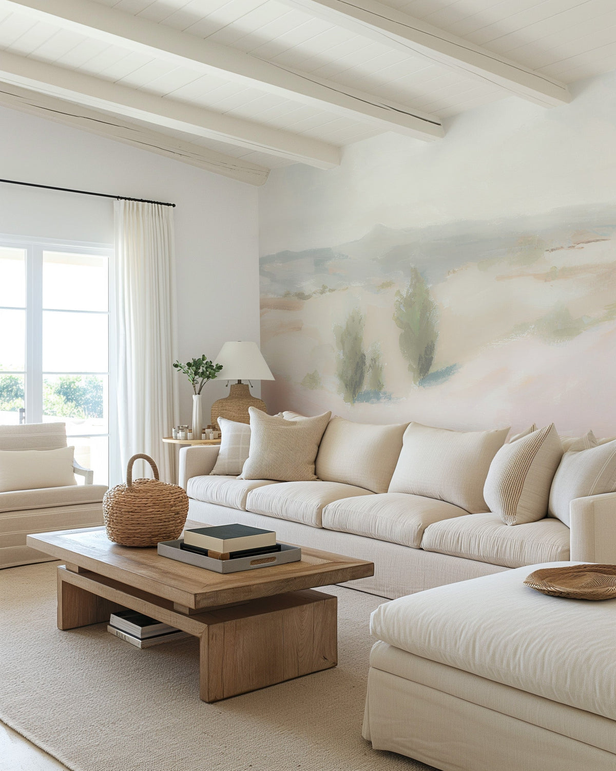 Pasture Valley Wallpaper Mural from Olive et Oriel where you can shop wallpaper and artworks online