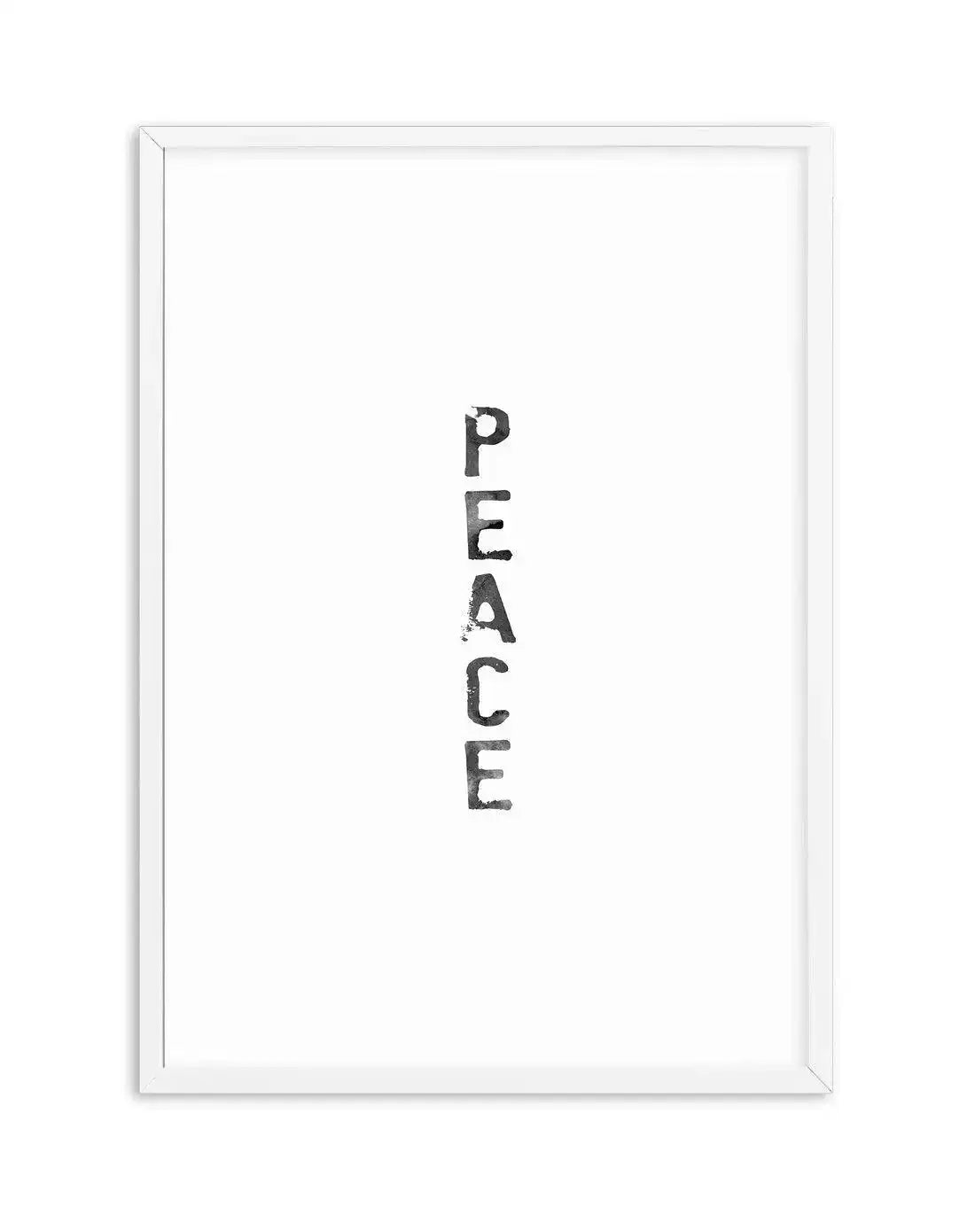Peace | Black Watercolour Art Print-PRINT-Olive et Oriel-Olive et Oriel-A4 | 8.3" x 11.7" | 21 x 29.7cm-White-With White Border-Buy-Australian-Art-Prints-Online-with-Olive-et-Oriel-Your-Artwork-Specialists-Austrailia-Decorate-With-Coastal-Photo-Wall-Art-Prints-From-Our-Beach-House-Artwork-Collection-Fine-Poster-and-Framed-Artwork