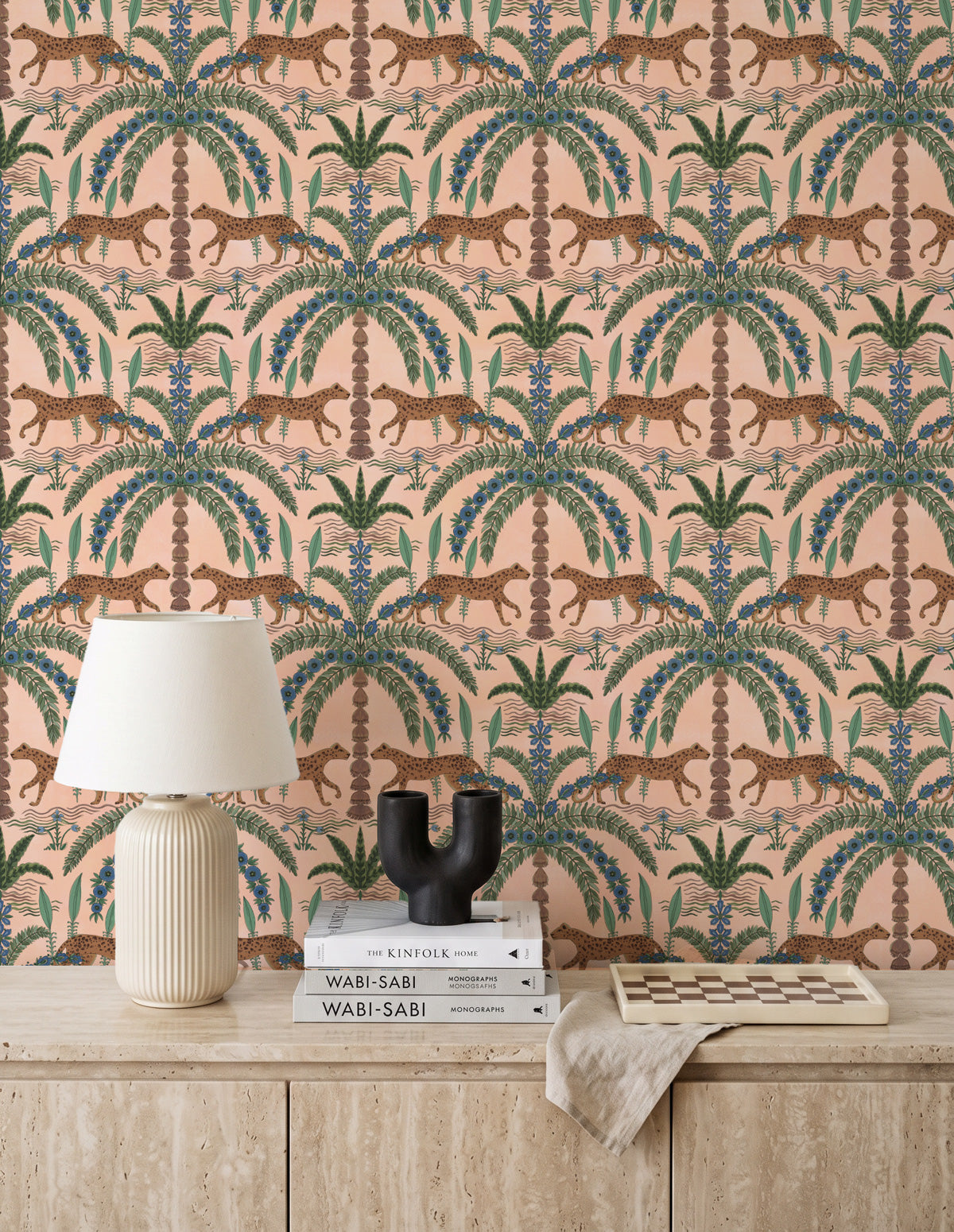 Boheme Cheetah in Peach Wallpaper