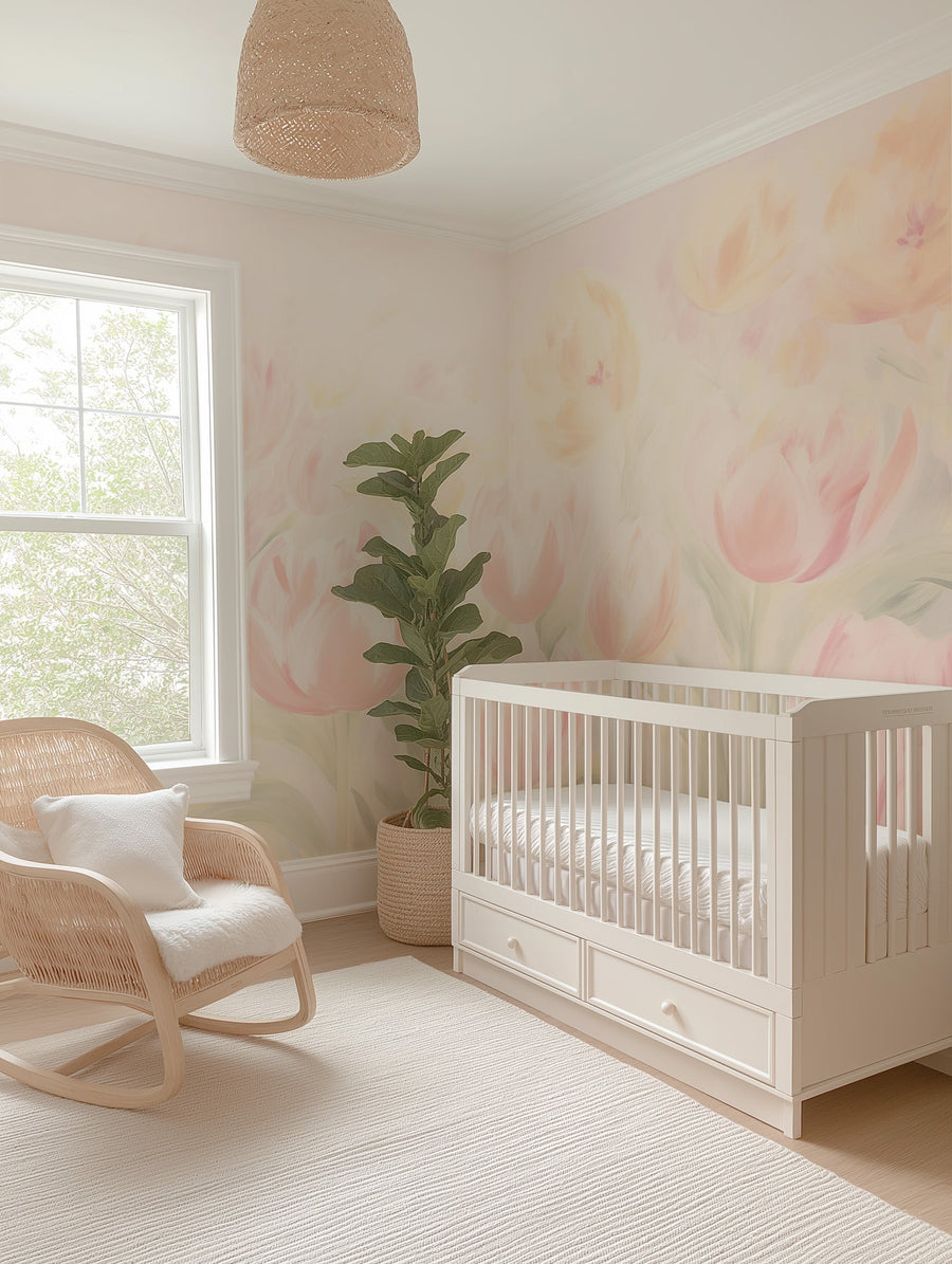 Petal Daydream Wallpaper Mural from Olive et Oriel where you can shop wallpaper and artworks online