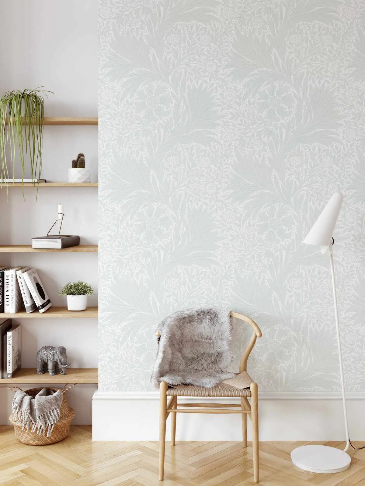Petite Fleur Vintage Wallpaper in Sage - Olive et Oriel
